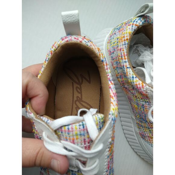 Zodiac Woman 9M Cooper Rainbow Multi Color Weave Lace Up Shoes - Picture 6 of 12